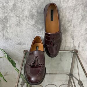 Bostonian Leather Dress Shoes Men Size 10 Brown Slip On Tassels